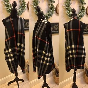 Classic Plaid Long Vest